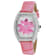 Christian Van Sant Women's Lotus Pink Dial, Pink Leather Strap Watch