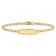 14k Yellow Gold Figaro Link Diamond-Cut ID Bracelet