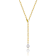 Pear Shape Freshwater Pearl Y-Style Necklace In 14K Gold Over Sterling Silver