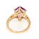 Amethyst Kite Solitaire Ring In 18K Gold Over Sterling Silver 2.65ct