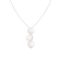 8-9mm White Cultured Freshwater Pearl Sterling Silver Pendant W/Chain