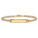 14k Yellow Gold and Rhodium Over 14k Yellow Gold Pavé Curb Link ID Bracelet