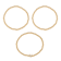 Initial V CZ Beaded Bracelet Set In 14K Gold Over Brass 0.10ctw