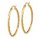 14k Yellow Gold 1 9/16" Polished Twisted Hoop Earrings
