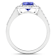 1.8ctw Violet Tanzanite and Diamond 14K White Gold Halo Ring