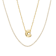 CZ Initial C Tennis Necklace And Pendant Set In 14K Gold Over Brass 4.05ctw
