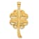 14K Yellow Gold Solid Polished 4-Leaf Clover Pendant