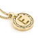 Cardano Initial E Pendant Necklace In 18K Gold Over Bronze
