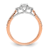 10K Two-tone Lab Grown Diamond VS/SI GH, Complete Engagement Ring 0.71ctw