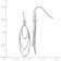 Sterling Silver Polished Triple Marquise Shape Dangle Earrings