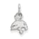 Rhodium Over Sterling Silver LogoArt Texas State University Extra Small Pendant