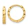 10k Yellow Gold 1/2 inch Polished and Diamond-cut Huggie Hoop Earrings
