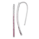 Rhodium Over 14K White Gold Diamond and Pink Sapphire Earrings
