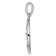 Rhodium Over Sterling Silver Blue Lab Created Opal Dolphins Pendant