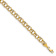 10k Yellow Gold 5.5mm Diamond-Cut Double Link Charm Bracelet