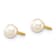 14K Yellow Gold 4-5mm White Freshwater Cultured Pearl Bracelet and
Earring Set