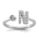 Rhodium Over 14K White Gold Lab Grown Diamond VS/SI GH, Initial N
Adjustable Ring
