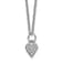Rhodium Over Sterling Silver Polished Cubic Zirconia Heart with 2 Inch
Extension Necklace