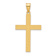 14k Yellow Gold Sandblasted Cross Pendant