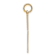 14k Yellow Gold Textured Goalie Stick Charm