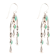 Barse Jewelry Floral Chandelier Blue Turquoise Sterling Silver Earrings