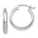Rhodium Over 14k White Gold 1/2" Round Tube Hoop Earrings
