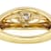 Heart Moissanite Band Ring In 14K Gold Over Sterling Silver