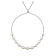 6-6.5mm Round White Freshwater Pearl and Sterling Silver Beads Bolo Bracelet