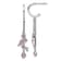 Rhodium Over Sterling Silver Pink Cubic Zirconia Flamingo Heart Post
Hoop Earrings