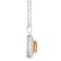 8x5mm Pear Shape Citrine And White Topaz Rhodium Over Sterling Silver
Double Halo Pendant w/Chain