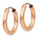 14k Rose Gold 3/4" Polished Endless Tube Hoop Earrings