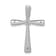 Rhodium Over 14k White Gold Diamond Cross Chain Slide Pendant