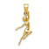 14k Yellow Gold Textured Dancer Pendant