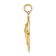 14k Yellow Gold Textured Bahamas Dolphin Pendant