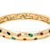 Multi-Color Crystal Bangle Bracelet In Gold Tone
