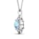 1.90ctw 14K White Gold Aquamarine and White Diamond Pendant with 18 inch
Cable Chain