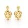 14K Yellow Gold Over Sterling Silver Prasiolite Round Drop Earrings