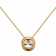 White Cubic Zirconia 14k Yellow Gold Pendant With Chain 1.50ctw