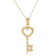 White Cultured Freshwater Pearl and Diamond 14K Yellow Gold Double
Pendant 6-6.5mm