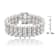 Triple-Strand Pearl And CZ Bracelet In Sterling Silver