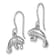 Rhodium Over Sterling Silver Manatee Dangle Earrings