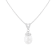 8-9mm White Cultured Freshwater Pearl Sterling Silver Pendant W/Chain