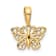 10K Yellow Gold Filigree Butterfly Charm