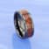 BENNY Black Ceramic Polished Beveled Edges Men’s Wedding Band with
Bubinga Wood Inlay 8mm