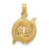 14k Yellow Gold 3D Textured Pisces Zodiac pendant