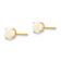 14k Yellow Gold Children's 5mm Round Opal Stud Earrings