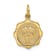 14k Yellow Gold Textured RN Registered Nurse Disc Pendant