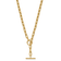 14K Yellow Gold Paperclip 18-inch Toggle Necklace