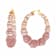 14K Yellow Gold Over Sterling Silver Bamboo Acrylic Hoops in Autumn Leaves