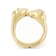 Double Panther Ring In 18K Gold Over Bronze